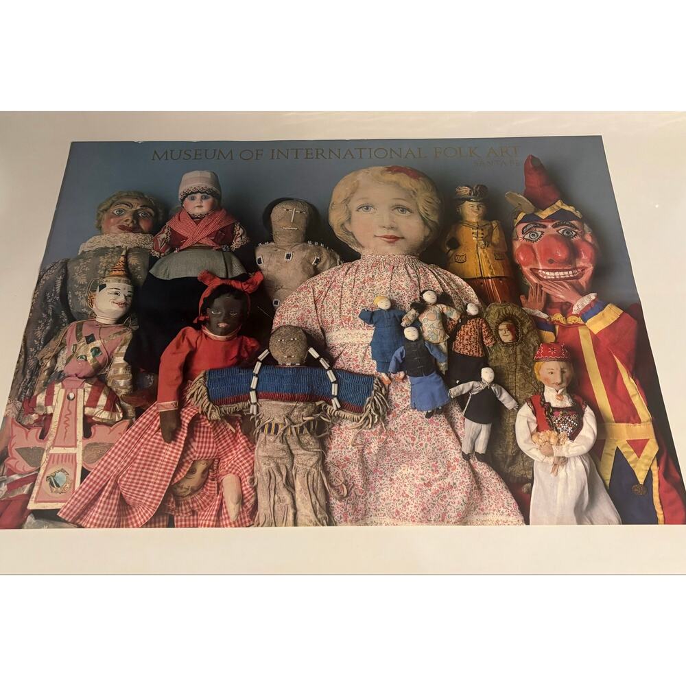 Vintage Santa Fe Museum of International Folk Art Dolls Poster
